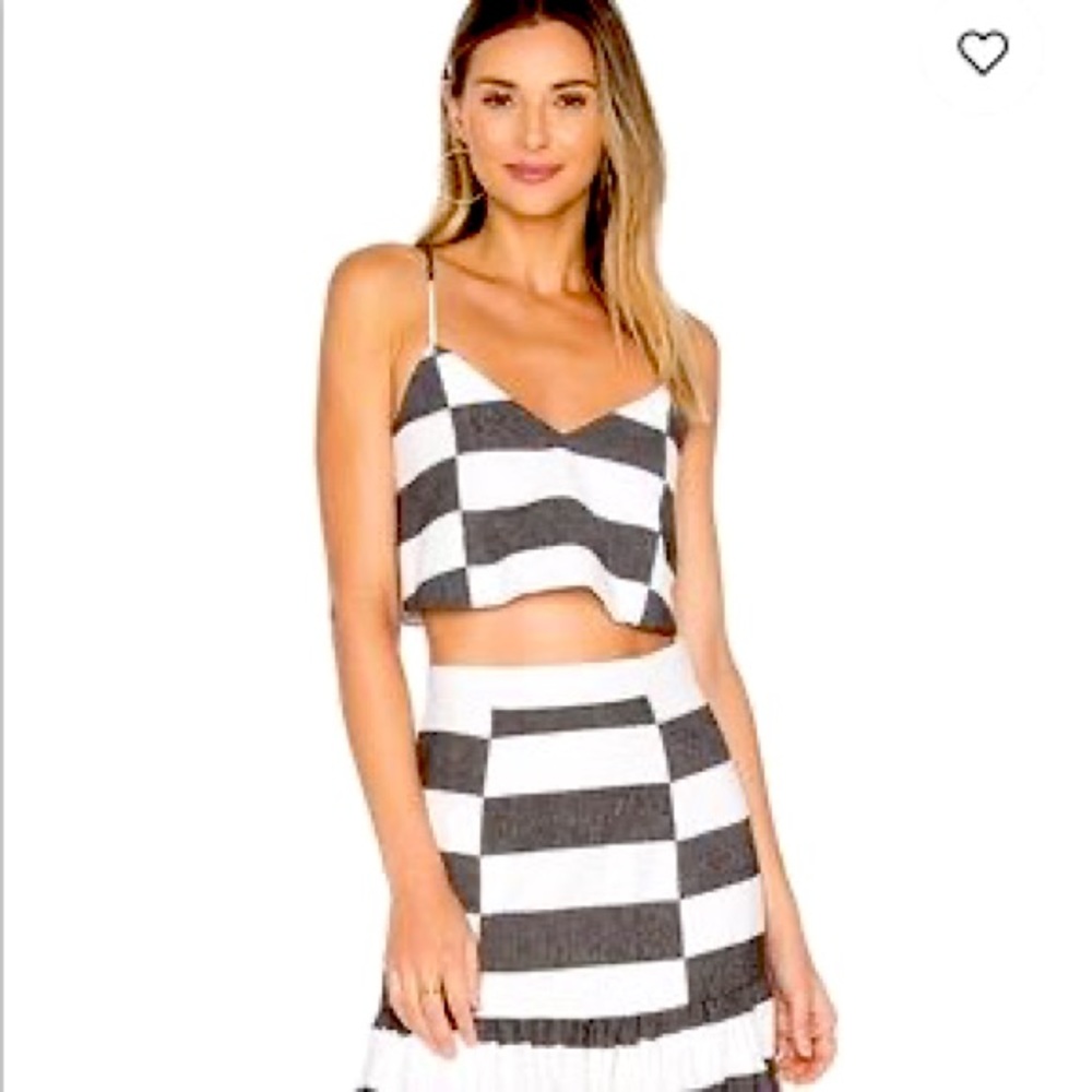 Mara Hoffman black and white stripe organic cotton top